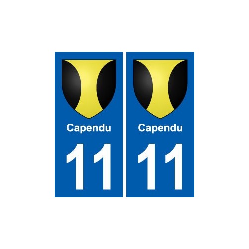 11 Capendu blason ville autocollant plaque stickers