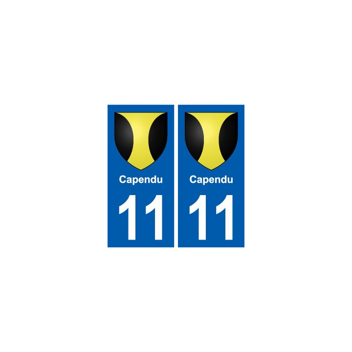 11 Capendu blason ville autocollant plaque stickers