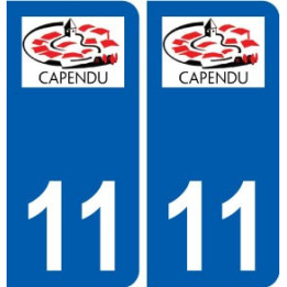11 Capendu logo ville autocollant plaque stickers