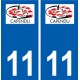 11 Capendu logo ville autocollant plaque stickers