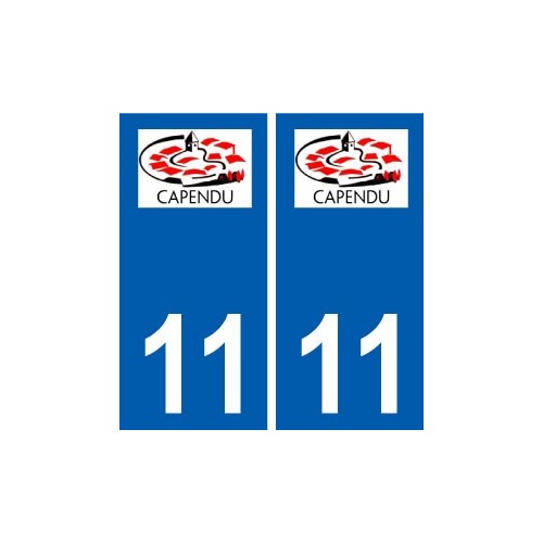 11 Capendu logo ville autocollant plaque stickers