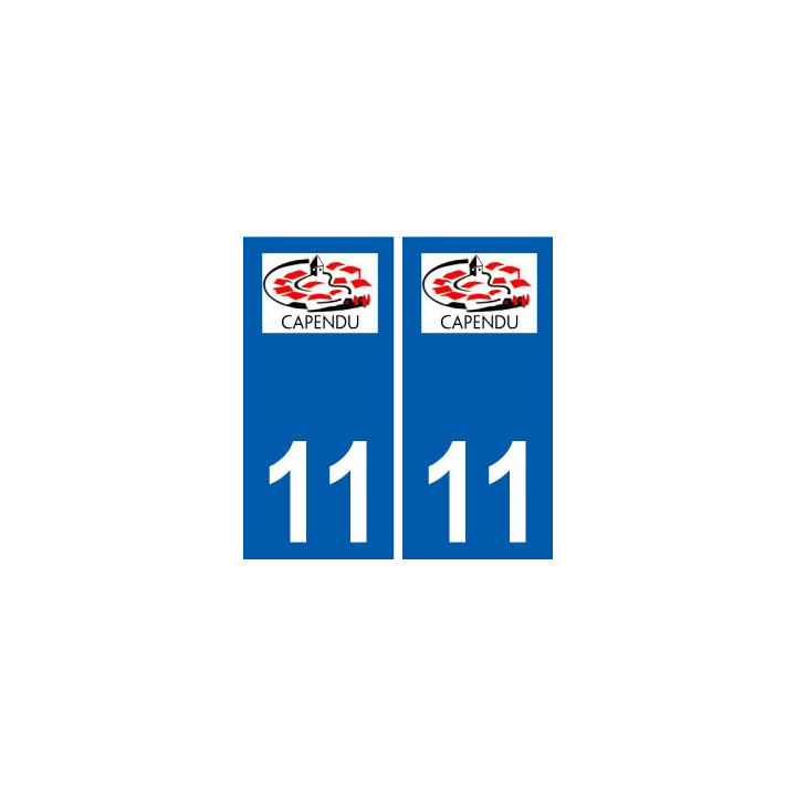11 Capendu logo ville autocollant plaque stickers