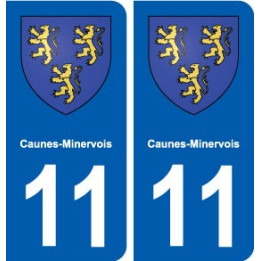 11 Caunes-Minervois blason ville autocollant plaque stickers