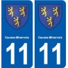 11 Caunes-Minervois blason ville autocollant plaque stickers