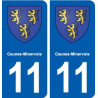 11 Caunes-Minervois blason ville autocollant plaque stickers