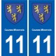 11 Caunes-Minervois blason ville autocollant plaque stickers