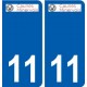 11 Caunes-Minervois logo ville autocollant plaque stickers