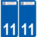 11 Caunes-Minervois logo ville autocollant plaque stickers