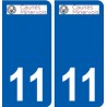 11 Caunes-Minervois logo ville autocollant plaque stickers