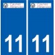 11 Caunes-Minervois logo ville autocollant plaque stickers