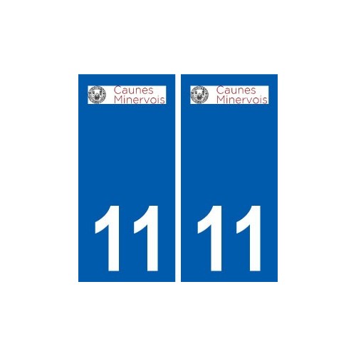 11 Caunes-Minervois logo ville autocollant plaque stickers