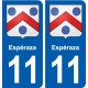 11 Espéraza blason ville autocollant plaque stickers