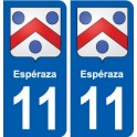 11 Espéraza blason ville autocollant plaque stickers