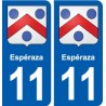 11 Espéraza blason ville autocollant plaque stickers