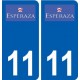 11 Espéraza logo ville autocollant plaque stickers
