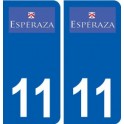 11 Espéraza logo ville autocollant plaque stickers