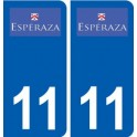 11 Espéraza logo ville autocollant plaque stickers