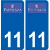 11 Espéraza logo ville autocollant plaque stickers