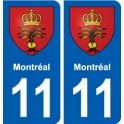 11 Montréal blason ville autocollant plaque stickers
