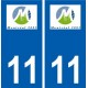 11 Montreal logotipo de la ciudad de etiqueta, placa de la etiqueta engomada