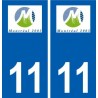 11 Montreal logo city sticker, plate sticker