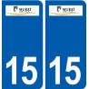 15 Murat logo ville autocollant plaque sticker