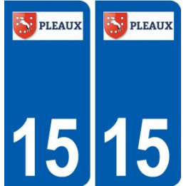 15 Pleaux logo ville autocollant plaque sticker