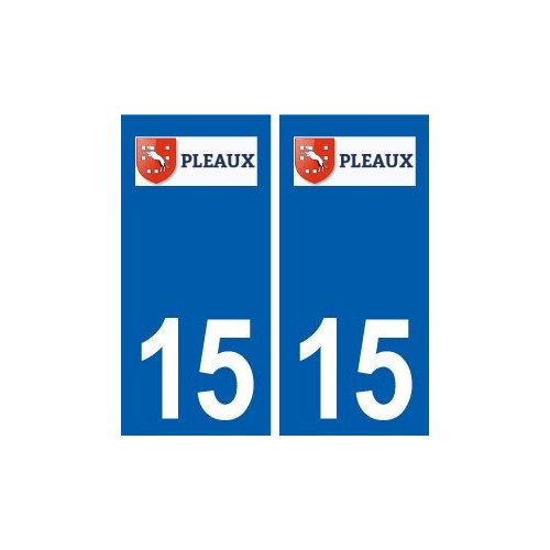 15 Pleaux logo ville autocollant plaque sticker