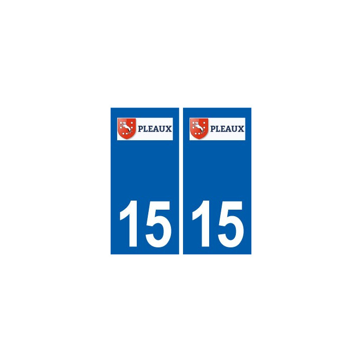 15 Pleaux logo ville autocollant plaque sticker