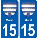 15 Murat blason ville autocollant plaque sticker