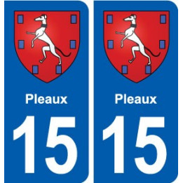 15 Pleaux blason ville autocollant plaque sticker