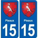 15 Pleaux blason ville autocollant plaque sticker