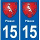 15 Pleaux blason ville autocollant plaque sticker