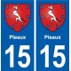 15 Pleaux blason ville autocollant plaque sticker