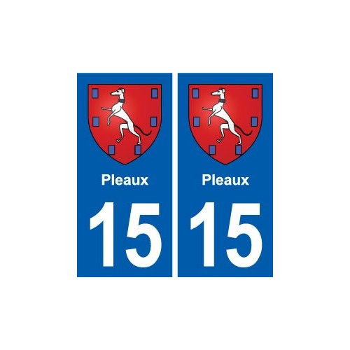 15 Pleaux blason ville autocollant plaque sticker