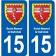 15 Saint-Mamet-la-Salvetat blason ville autocollant plaque sticker