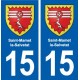 15 Saint-Mamet-la-Salvetat blason ville autocollant plaque sticker
