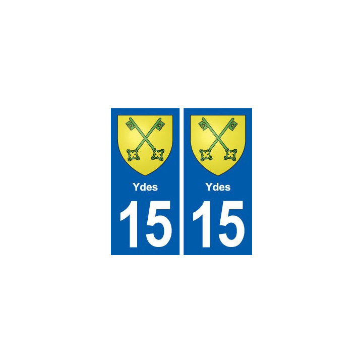 15 Ydes blason ville autocollant plaque sticker