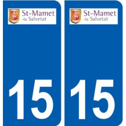 15 Saint-Mamet-la-Salvetat logo ville autocollant plaque sticker
