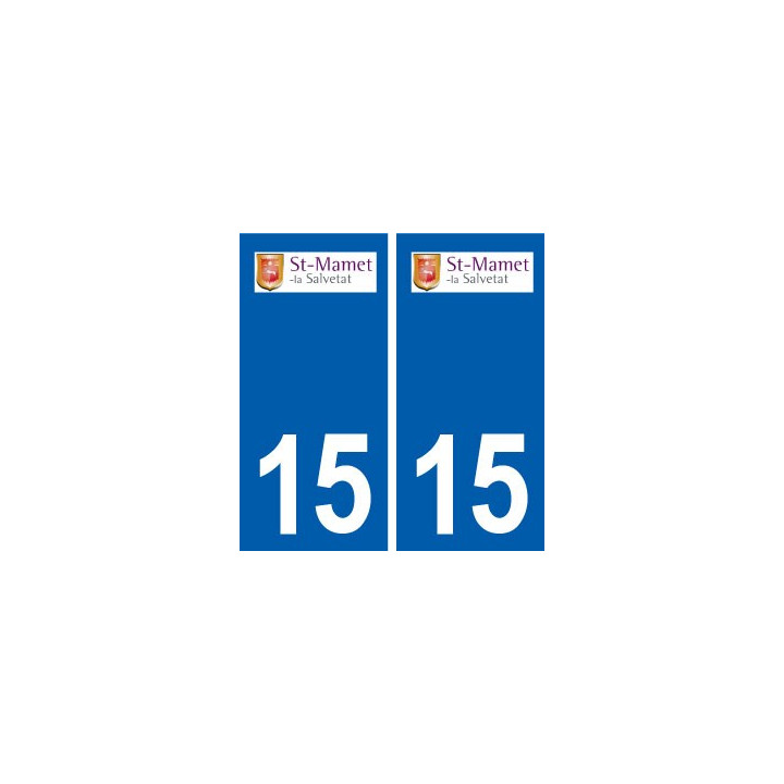 15 Saint-Mamet-la-Salvetat logo ville autocollant plaque sticker