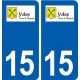 15 Ydes logo ville autocollant plaque sticker