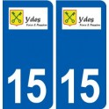 15 Ydes logo ville autocollant plaque sticker