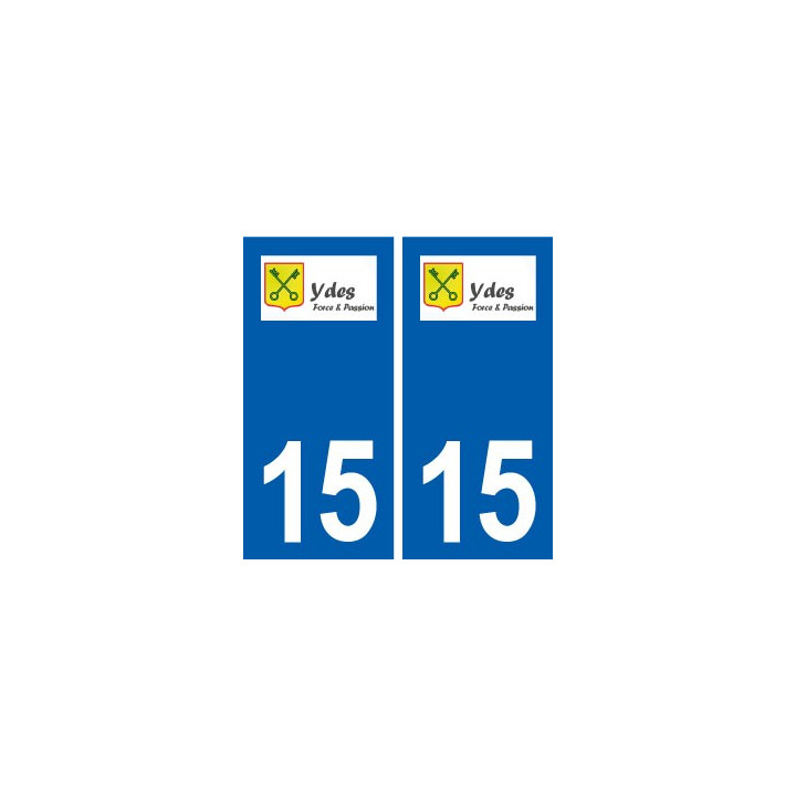 15 Ydes logo ville autocollant plaque sticker