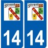 14 Bavent logo ville autocollant plaque sticker