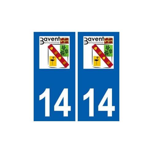 14 Bavent logo ville autocollant plaque sticker