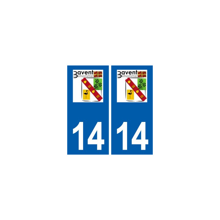 14 Bavent logo ville autocollant plaque sticker