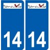 14 Bénouville logo ville autocollant plaque sticker