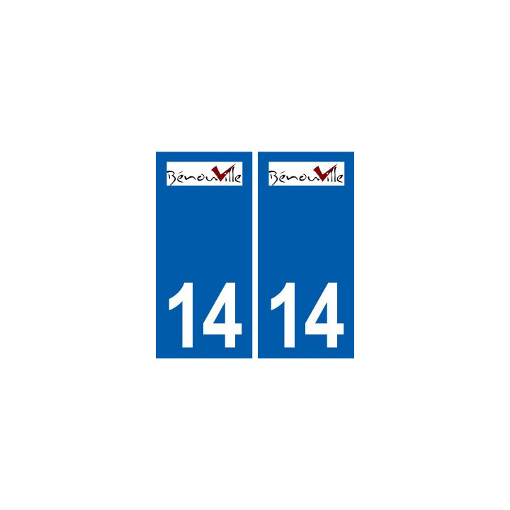 14 Bénouville logo ville autocollant plaque sticker