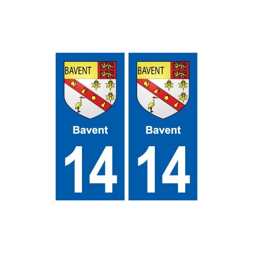 14 Bavent blason ville autocollant plaque sticker