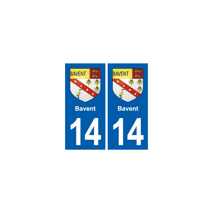 14 Bavent blason ville autocollant plaque sticker
